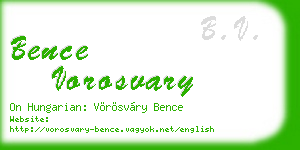 bence vorosvary business card